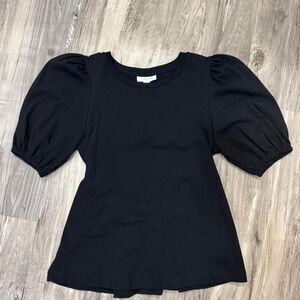 Topshop Puff Sleeve Cutout Top // Size 4